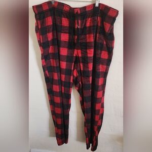 Pajama Red and Black Plaid Pants